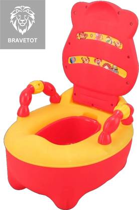 BRAVETOT Bear-Shaped Potty Training Seat with Backrest,Arm Support SEAT Potty Seat