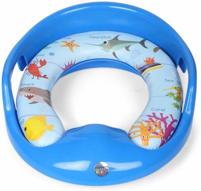 Nabhya Toilet Trainer Soft Cushion Baby Potty Seat With Handle And Back Support Toilet Seat For Western Toilet Potty Seat