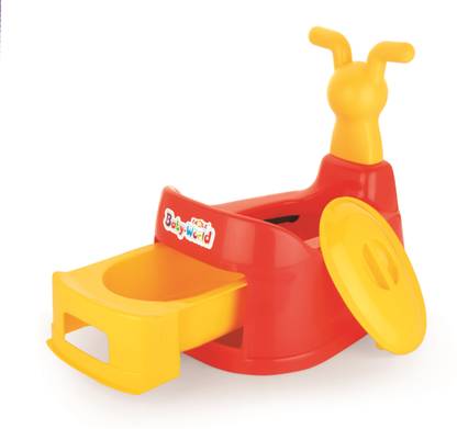 फाबले Toilet Trainer Baby Potty Seat Cartoon Face with Removable Tray & Closing Lid Baby World Baby Potty Seat Potty Seat पॉटी सीट