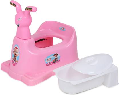 Toyexpress Pink Cat Baby Potty Seat with Removable Tray and Lid (without Wheels) Potty Box