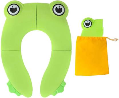 ON GATE Toilet Potty Training Seat Portable Reusable Kids Boys Girls, Carry Bag (Green) Potty Seat
