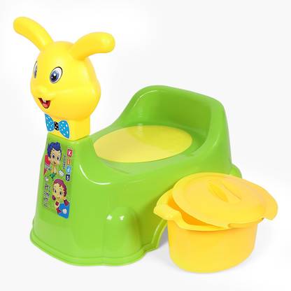 Nabhya 2 In 1 Rabbit Face Toilet Trainer Baby Potty Seat Cum Baby Seat Face with Removable Bowl & Closing Lid Potty Seat