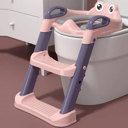 Safe-o-kid Non-Slip Potty Training Seat With Ladder, Baby Potty Foldable Toilet Seat Potty Seat