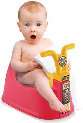 Nabhya Small Size Teddy Face Style Toilet Trainer Baby Potty Seat With Closing LID ( For 6-12 Month Kids) Potty Seat