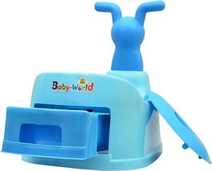 Nabhya Toilet Trainer Baby Potty Seat Cartoon Face with Removable Tray & Closing Lid Baby World Potty Seat