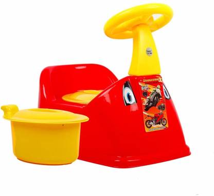 Nabhya Toilet Trainer Baby Potty Seat My Car Designed With Removable Bowl & Closing Lid Potty Seat