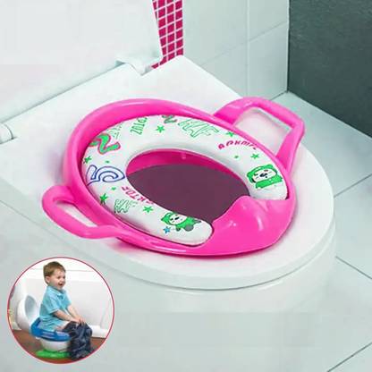 Safe-o-kid Soft Cushioned Potty Seat Training with Easy Grip Handles for Baby, Pink, 4-36 Months Potty Seat