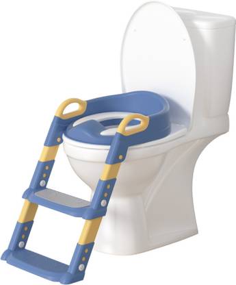 KIDDERY Potty Training Seat For Kids 1-5 Years | Toilet Seat | Adjustable Height | Blue Potty Seat