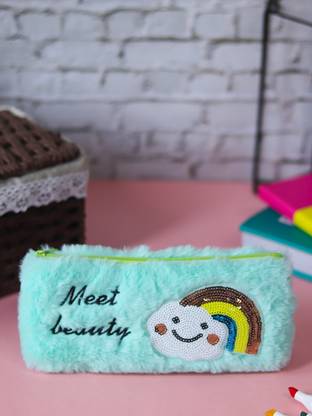 MARKET 99 Light Green Light Green Pencil Pouch - Fur