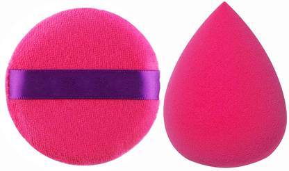 Gleva Powder Puff and Beauty Blender Sponge Set, Beauty Blender for Foundation, Cream