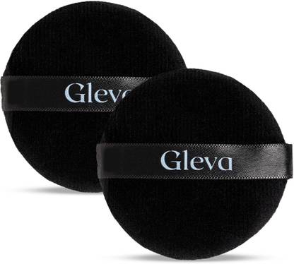 Gleva Round Powder Puff Face Makeup Sponge, Foundation Blending, Beauty Blender Set