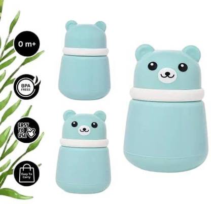 Millionminds Powder Puff Box with Container, Portable Powder Dispenser for Kids