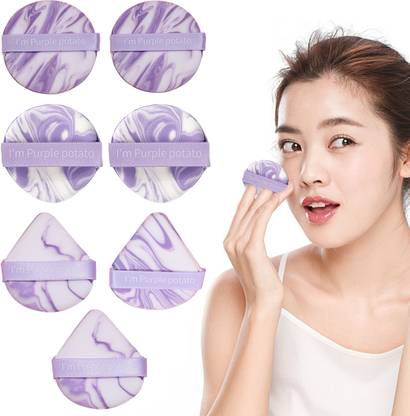 PROBEROS Triangle Powder Puff 7Pcs Set, Makeup Sponges Puff Latex-free Mini Air Cushion