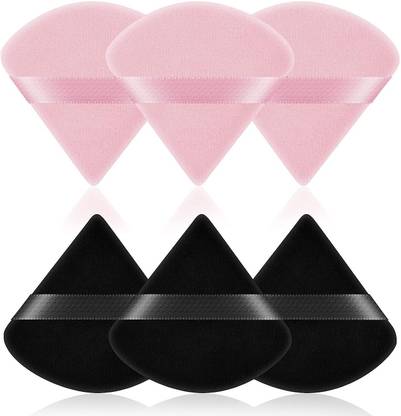 MOLLY MINX 6 Pcs Triangle Powder Puff, Makeup Puff for Face Powder,