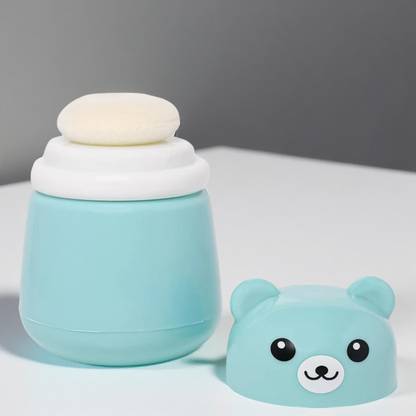 Bachpan Soft Puff Bottle for Baby Powder – Travel‑Friendly Cute Bear Dispenser