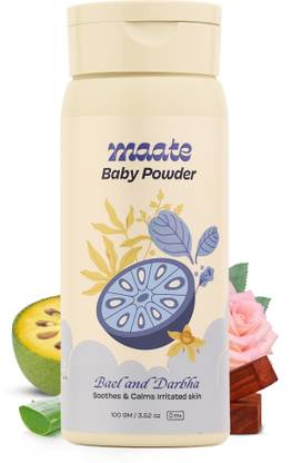 MAATE Baby Powder Keeps Skin Soothes & Calm Enriched Bael Fruit & Red Sandal - 100 gm