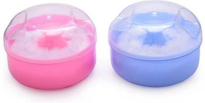 MYYNTI 2 PCS Baby Powder Puff Box Bath Powder Case Container Multi Design