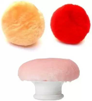 Glamezone Baby Skin Care Baby Powder Puff with internal storage Holder Container