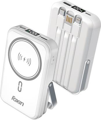 Foxin 10000 mAh 22.5 W Wireless With MagSafe Compact Pocket Size Power Bank