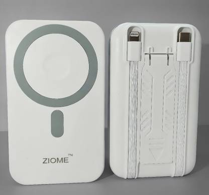 ZIOME 15000 mAh 28.6 W Wired & Wireless With MagSafe Compact Pocket Size Power Bank