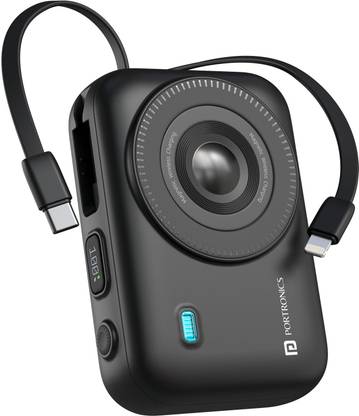 Portronics 20000 mAh 15 W Wired & Wireless Compact Pocket Size Power Bank