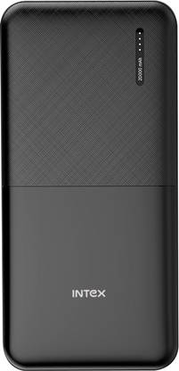 Intex 20000 mAh Power Bank (12 W, Fast Charging)  (Coal Black, Lithium Polymer)