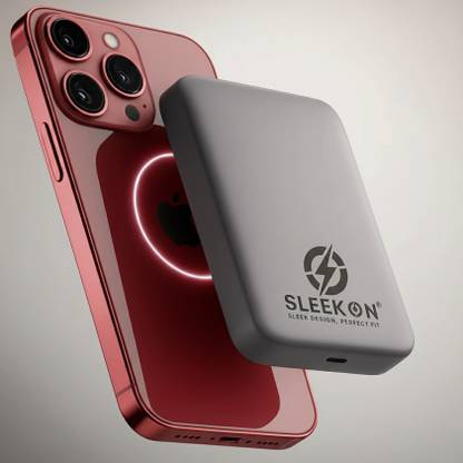 SLEEKON 10000 mAh 30 W Wired & Wireless With MagSafe Pocket Size Power Bank