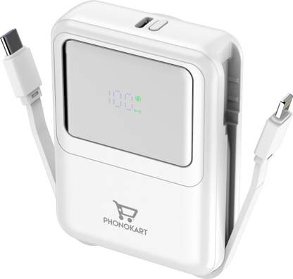 PHONOKART 10000 mAh 22.5 W Wired & Wireless With MagSafe Slim Pocket Size Power Bank