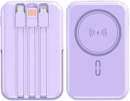 Unix 10000 mAh 15 W Wired & Wireless With MagSafe Ultra Compact Pocket Size Power Bank