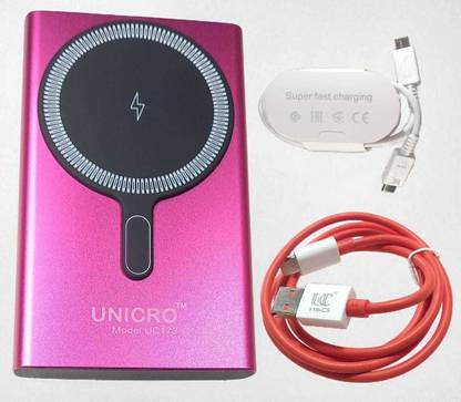 UNICRO 10000 mAh 15 W Wired & Wireless With MagSafe Compact Pocket Size Power Bank