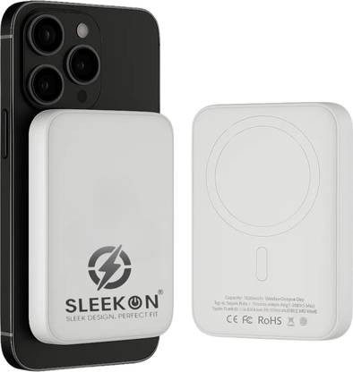 SLEEKON 10000 mAh 22.5 W Wired & Wireless With MagSafe Compact Power Bank