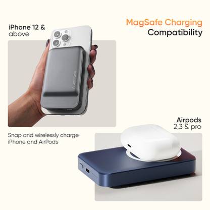 Ambrane 10000 mAh 22 W Wireless With MagSafe Power Bank