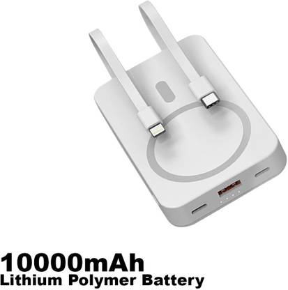 PICBELL 10000 mAh 15 W Wired & Wireless With MagSafe Compact Pocket Size Power Bank