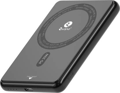 Rivano 5000 mAh 22.5 W Wired & Wireless With MagSafe Ultra Slim Pocket Size Power Bank