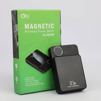 Oliv Life 10000 mAh Wireless With MagSafe Compact Pocket Size Power Bank