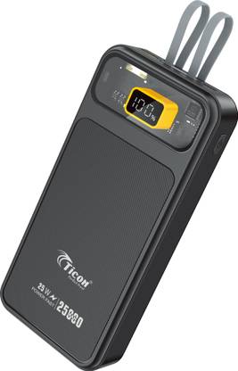 TICON 25000 mAh 25 W Compact Pocket Size Power Bank