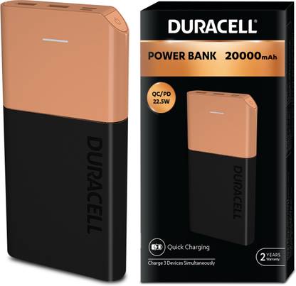 DURACELL 20000 mAh 22.5 W Power Bank