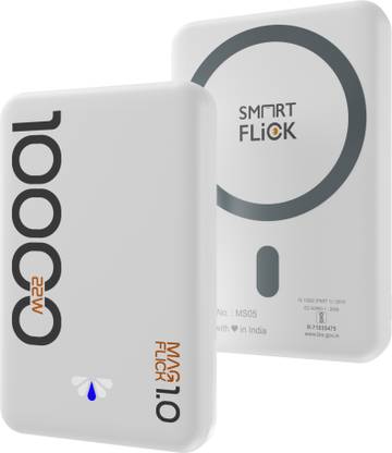 SmartFlick 10000 mAh 22 W Wired & Wireless With MagSafe Compact Pocket Size Power Bank