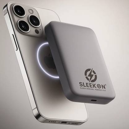 SLEEKON 10000 mAh 30 W Wired & Wireless With MagSafe Pocket Size Power Bank
