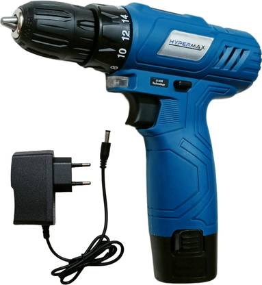 Hakimi HYPERMAX Machine with 12V Li-ion Rechargeable Battery 1500 mAh LED Light |10mm Keyless Chuck | Spirit Level Indicator | Reverse Forward Switch Cordless Drill
