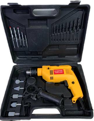 ALSAFWA Professional German Designed Quality Impact drill machine Screwdriver Drill Machine with 5pc masonry bit 9pc twist drill 5pc grinder stone Impact Driver