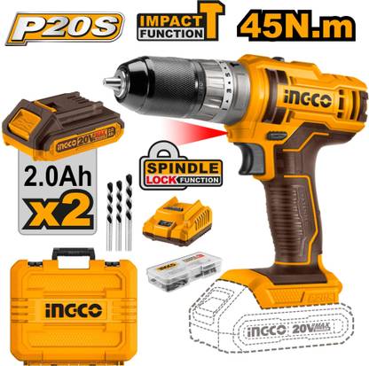 INGCO Lithium-Ion Impact CIDLI201452 Cordless Drill