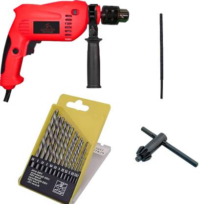 Atrocitus Atrocitus ATC2062DMPower Drill with 13 Pcs HSS Bit for Making ATC2062DM Impact DrillMachine for wall/wood/metal/13mmChuck Left&Right function Pistol Grip Drill
