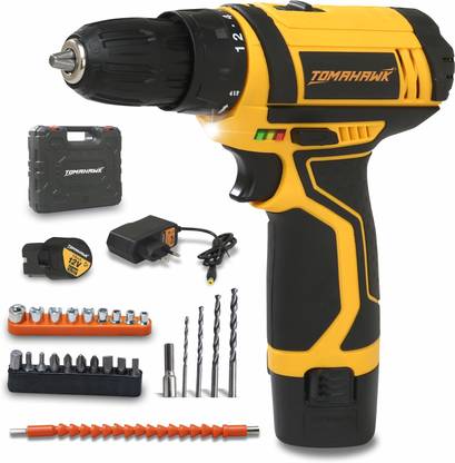 Tomahawk T 7600-S Cordless Screwdriver & Drill Set,25pcs - Compact and Powerful T7600-S-Drill Set-CL-1 Cordless Drill
