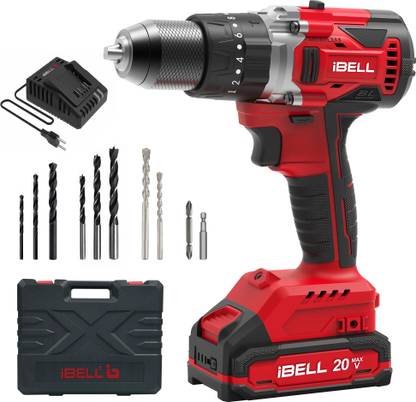iBELL One Power Series 20V Cordless Impact Drill Brushless, BD20-80 Impact Brushless, 80Nm,1750 RPM, 2Ah Battery in BMC Box Cordless Drill