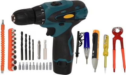 Digital Craft Cordless Drill Machine 12V,3 in1 Tester Kit,8' Pincer Plier Cordless Drill