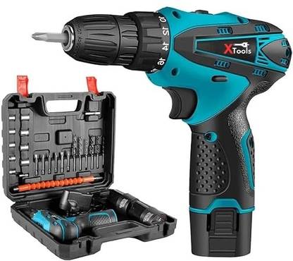 XTOOLS CD-12V X 10MMX1450RPMX18+1 SPEED 12V Cordless Drill Driver (18+1) LED LIGHT 1450RPM Cordless Drill