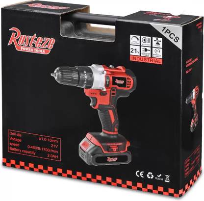 Rusteze RUSTEZE 21V Power Drill / Screwdriver for Home/Professional Use Cordless Drill