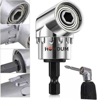 Homdum 1/4 Hex head Drive Drilling & screwing Adaptor 105 Degree Right Angle Drill Attachment Quick-Change Hex Shank Magnetic Drill