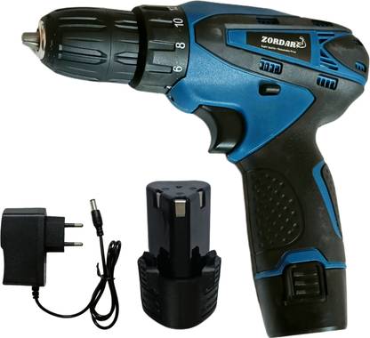 Hakimi ZORDAR CORDLESS DRILL MACHINE TOOL Cordless Drill x2-12V Battery Operated with 2 Speed Switch Cordless Drill